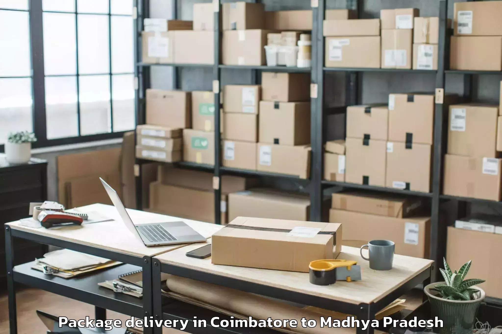 Book Coimbatore to Saugor Package Delivery Online